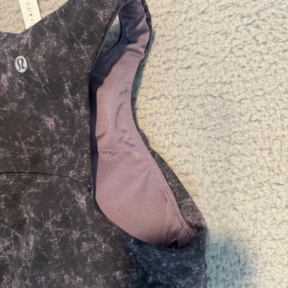 Lululemon Invigorate Training Tank Top Denim Wash Print Dusky Lavender Black 2 - Picture 7 of 10